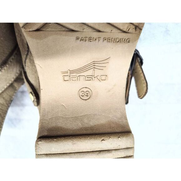 DANSKO BROWN LEATHER BUCKLED MULE SIZE 39 /US 8.5-9 PRE-LOVED - Picture 10 of 12